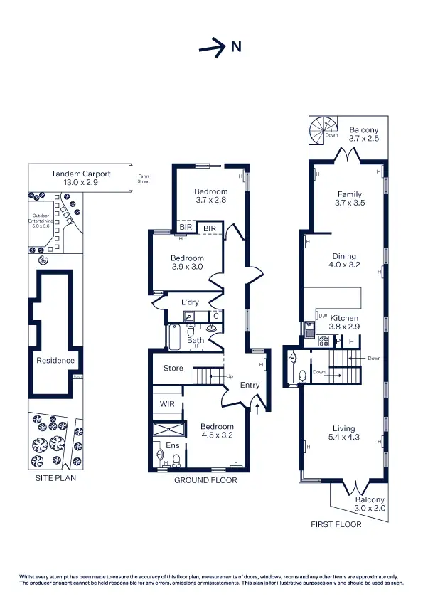 Floorplan of Homely townhouse listing, 339 Douglas Parade, Newport VIC 3015