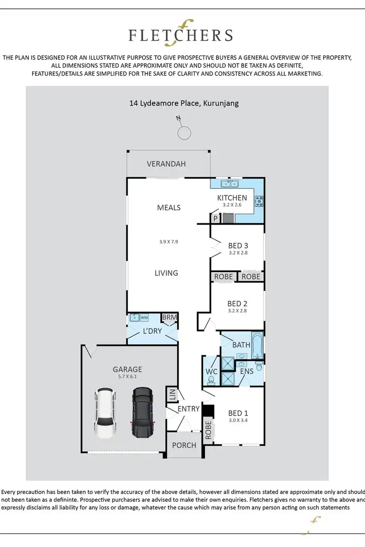 Floorplan of Homely house listing, 14 Lydeamore Place, Kurunjang VIC 3337