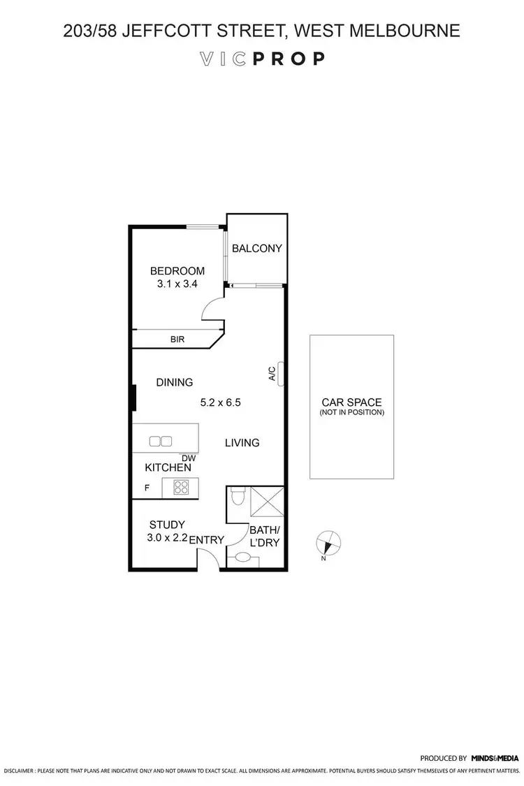 Floorplan of Homely apartment listing, 203/58 Jeffcott Street, West Melbourne VIC 3003