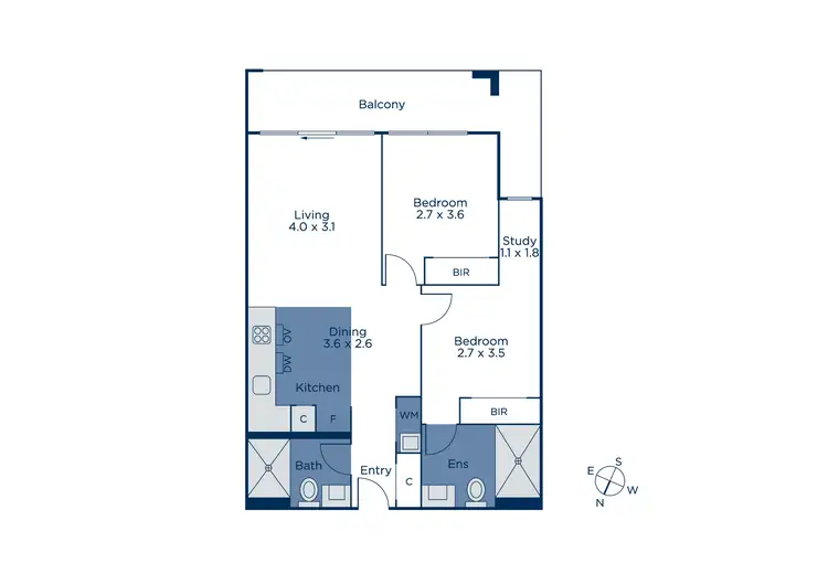 Floorplan of Homely apartment listing, 105/55-65 Railway Road, Blackburn VIC 3130