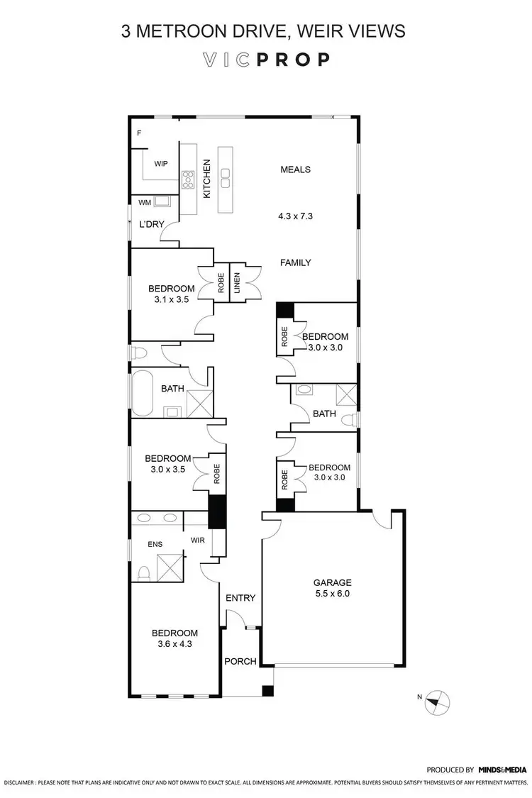 Floorplan of Homely house listing, 3 Metroon Drive, Weir Views VIC 3338