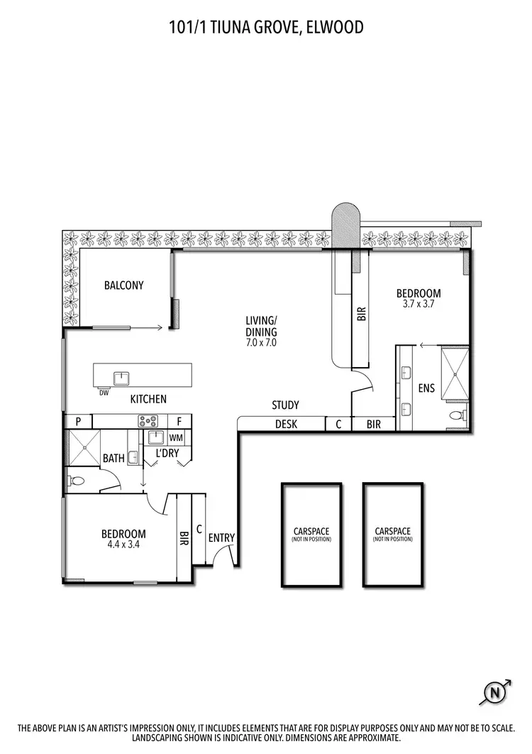 Floorplan of Homely apartment listing, 101/1 Tiuna Grove, Elwood VIC 3184