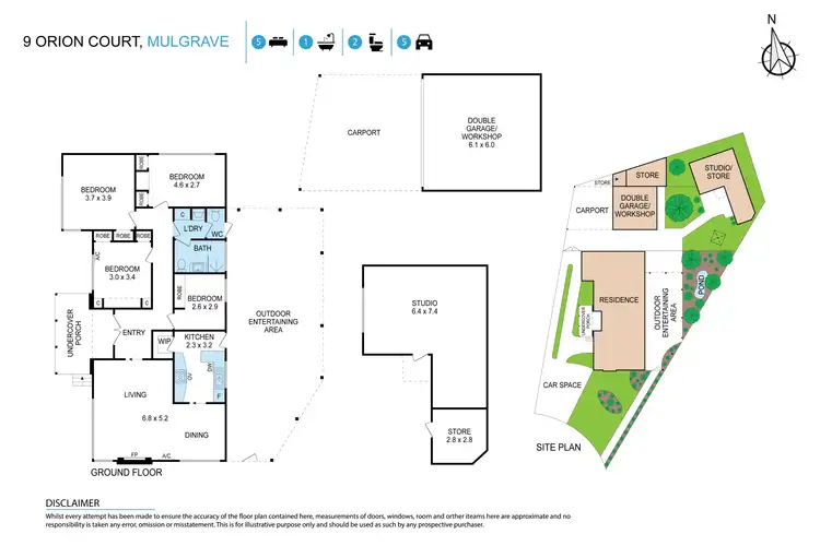 Floorplan of Homely house listing, 9 Orion Court, Mulgrave VIC 3170