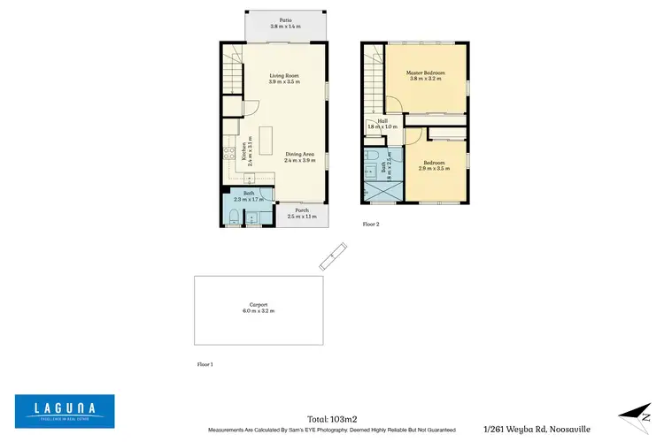 Floorplan of Homely unit listing, 1/261 Weyba Road, Noosaville QLD 4566