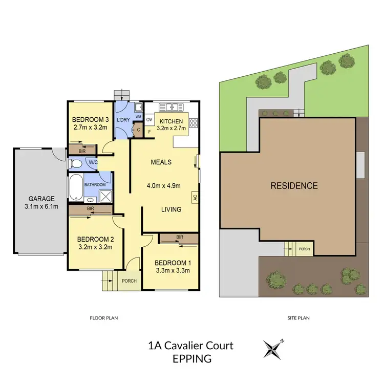 Floorplan of Homely unit listing, 1A Cavalier Court, Epping VIC 3076