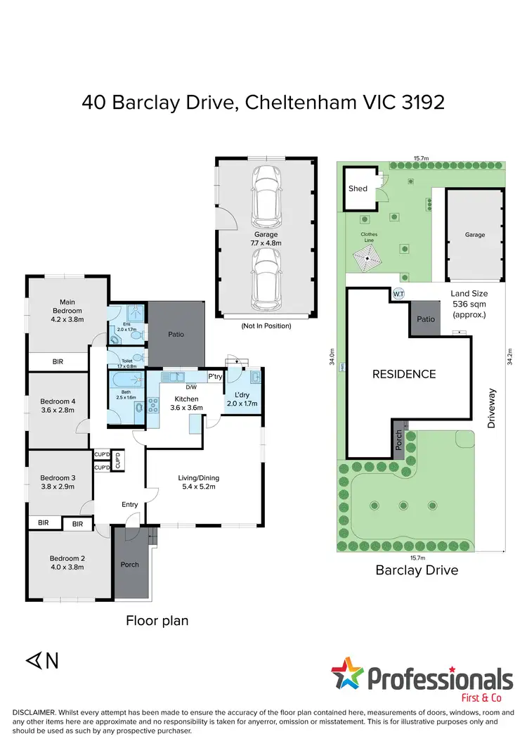 Floorplan of Homely house listing, 40 Barclay Drive, Cheltenham VIC 3192