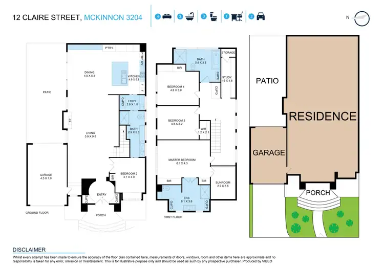 Floorplan of Homely house listing, 12 Claire Street, Mckinnon VIC 3204