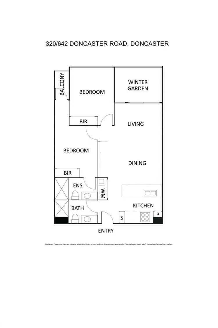 Floorplan of Homely apartment listing, 320/642 Doncaster Road, Doncaster VIC 3108