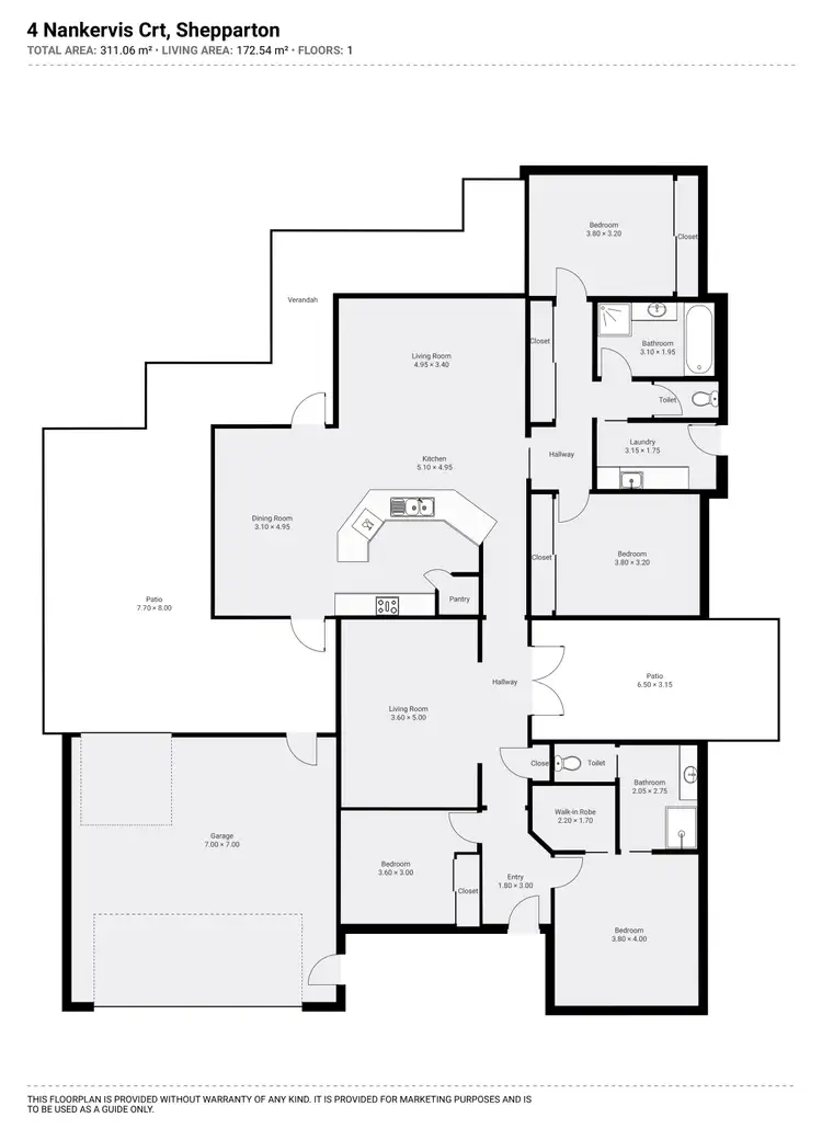 Floorplan of Homely house listing, 4 Nankervis Court, Shepparton VIC 3630