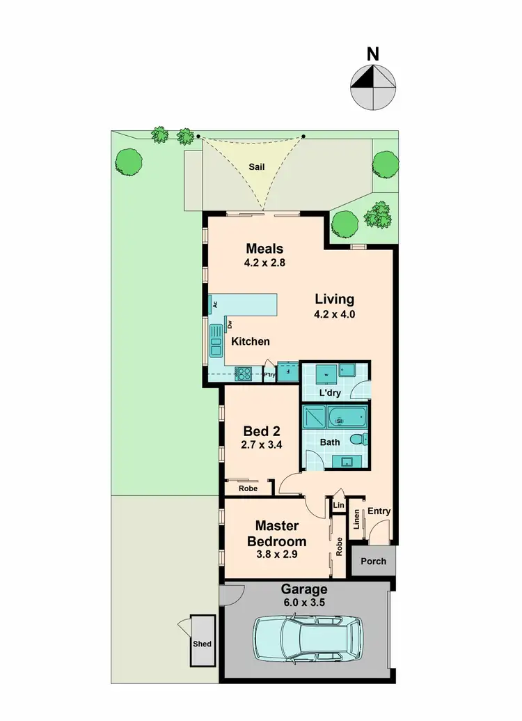 Floorplan of Homely unit listing, 3/91 Dudley Street, Wallan VIC 3756