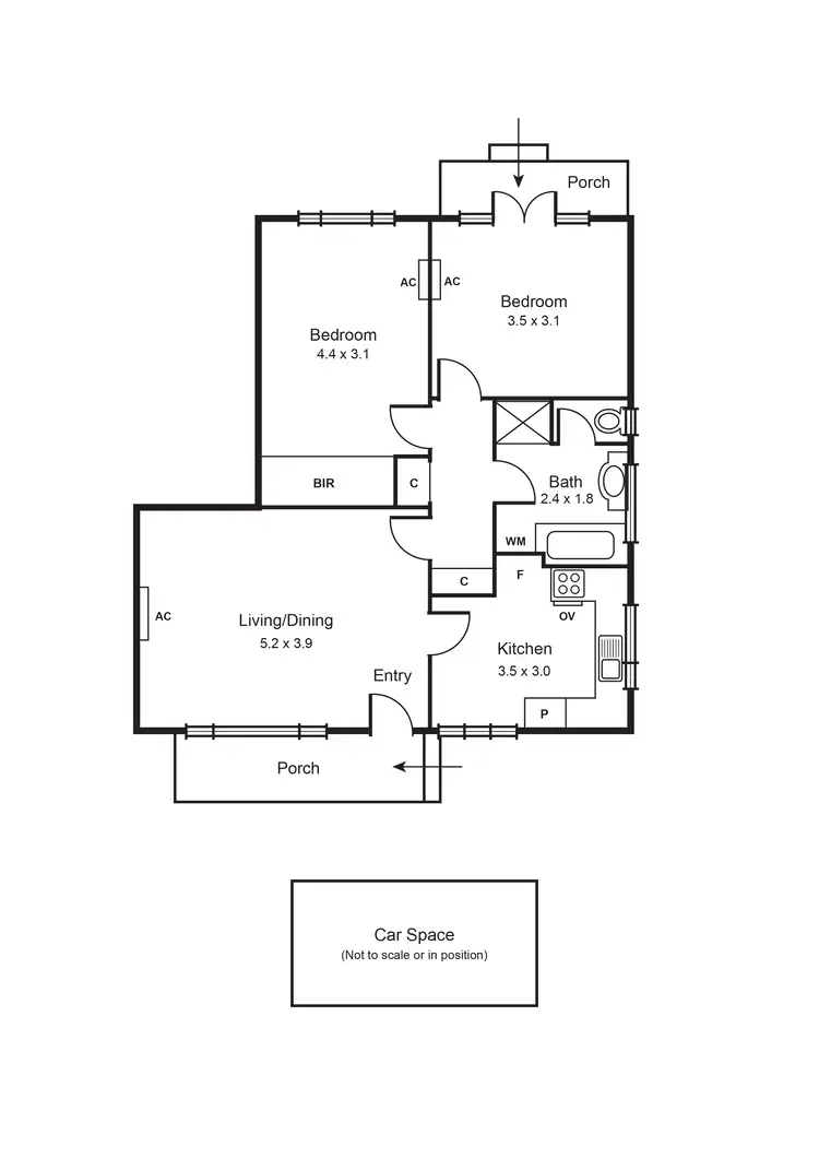 Floorplan of Homely villa listing, 1/7 Wattle Avenue, Glen Huntly VIC 3163