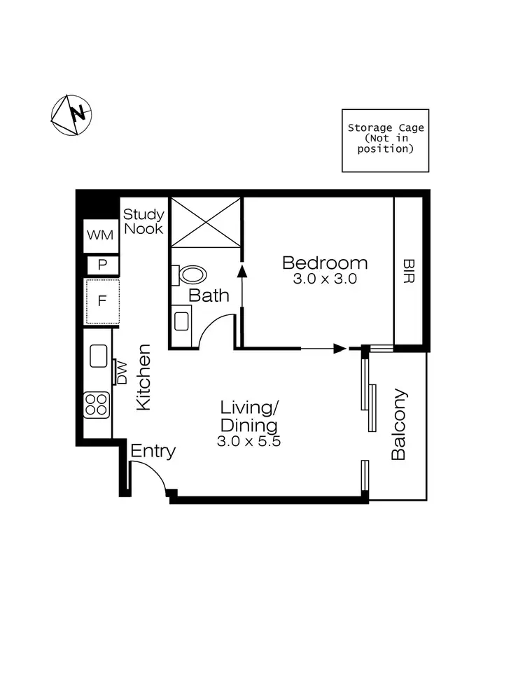 Floorplan of Homely apartment listing, 801/50 Claremont Street, South Yarra VIC 3141