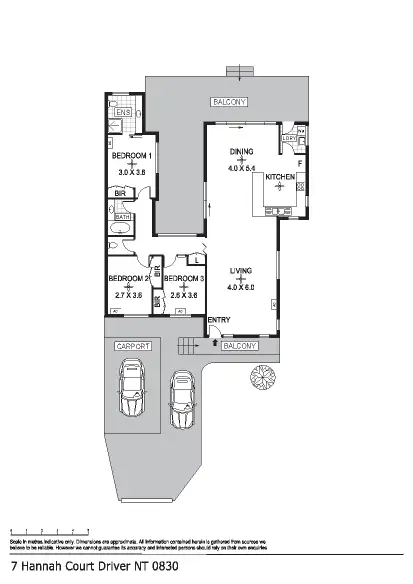 Floorplan of Homely house listing, 7 Hannah Court, Driver NT 830