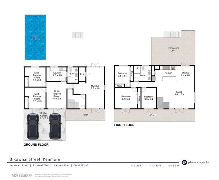 Floorplan of Homely house listing, 3 Kowhai Street, Kenmore QLD 4069