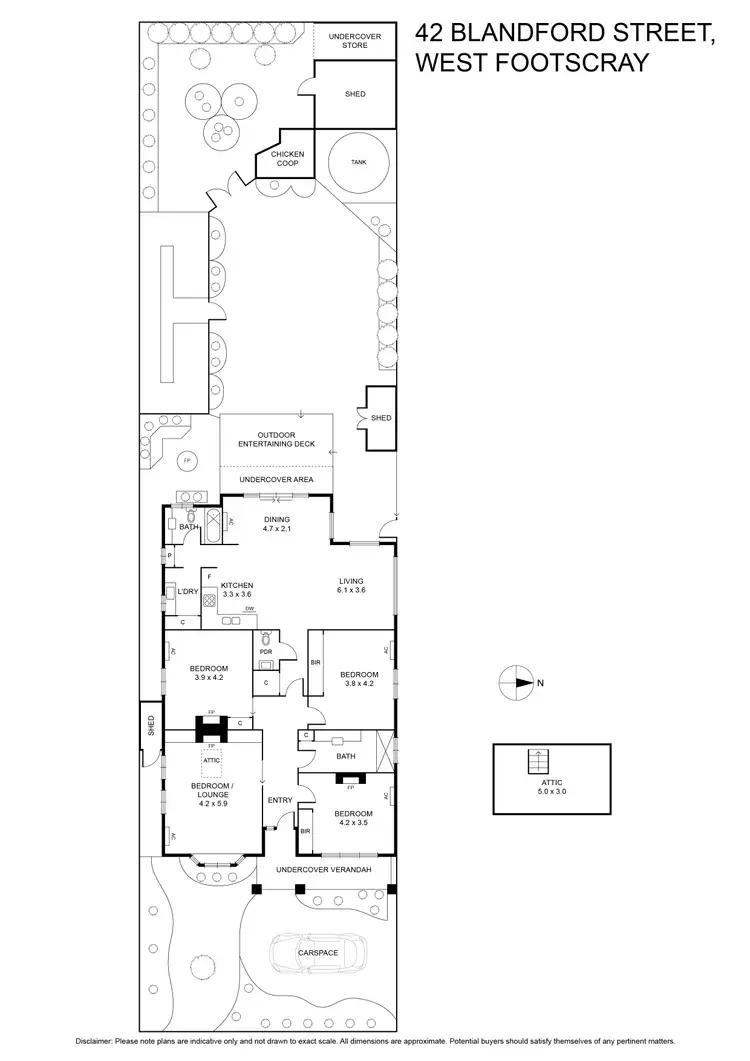 Floorplan of Homely house listing, 42 Blandford Street, West Footscray VIC 3012