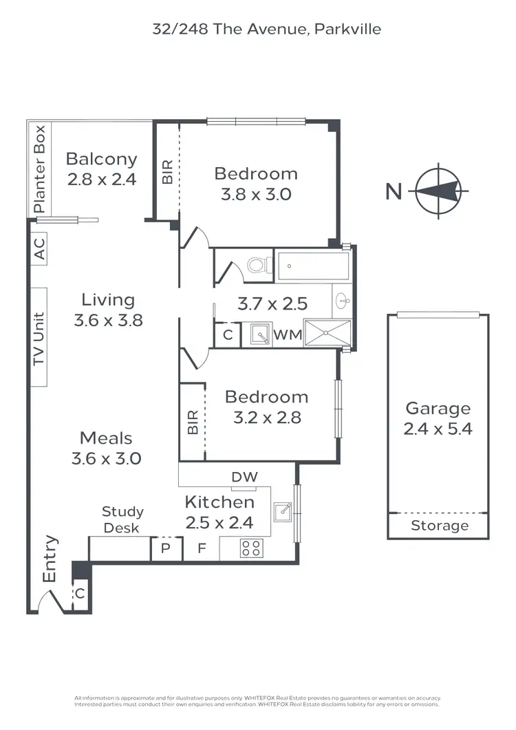 Floorplan of Homely unit listing, 32/248 The Avenue, Parkville VIC 3052