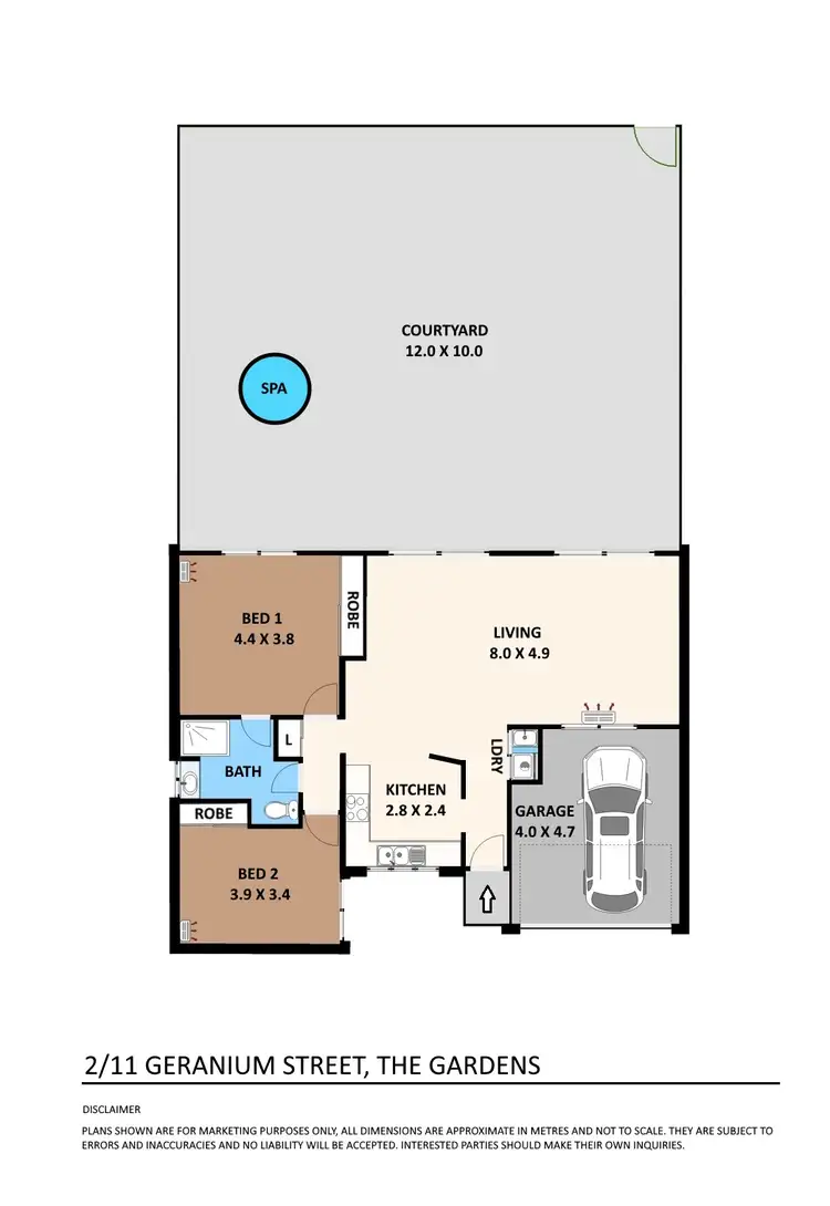 Floorplan of Homely unit listing, 2/11 Geranium Street, The Gardens NT 820