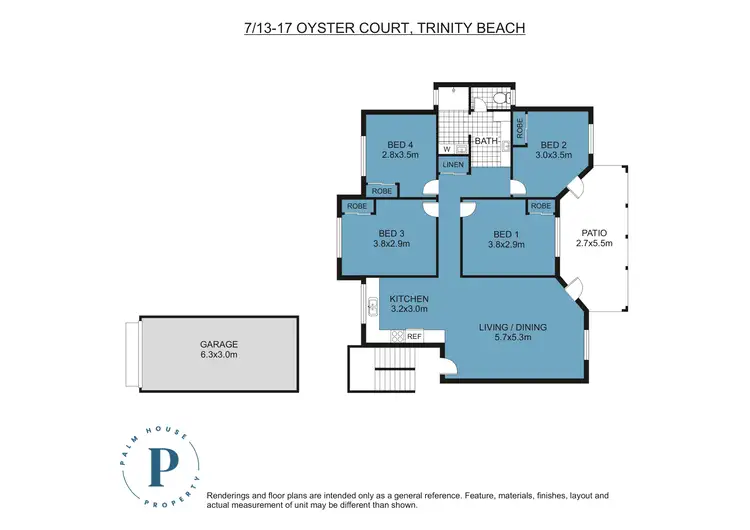 Floorplan of Homely unit listing, 7/13-17 Oyster Court, Trinity Beach QLD 4879