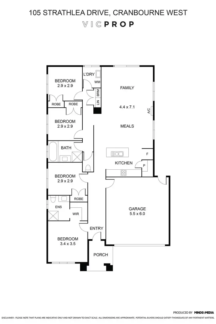 Floorplan of Homely house listing, 105 Strathlea Drive, Cranbourne West VIC 3977