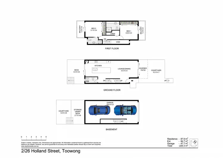 Floorplan of Homely townhouse listing, 2/26 Holland Street, Toowong QLD 4066