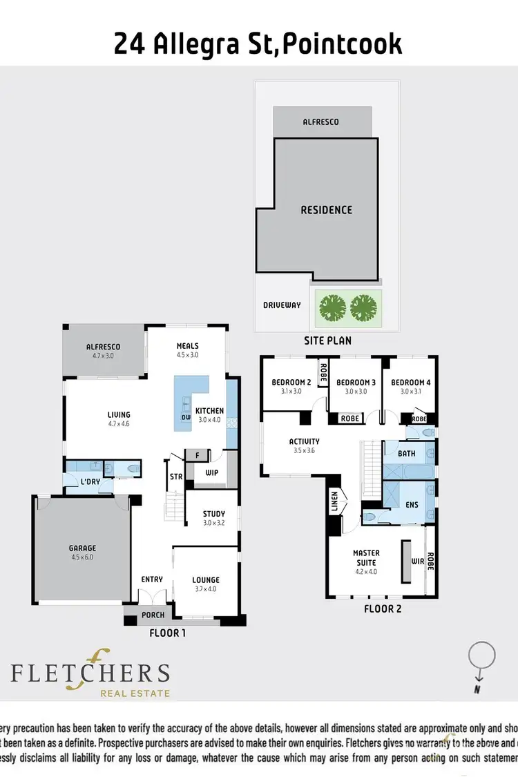 Floorplan of Homely house listing, 24 Allegra Street, Point Cook VIC 3030