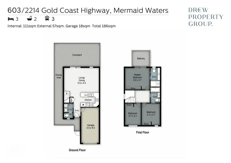 Floorplan of Homely townhouse listing, 603/2214 Gold Coast Highway, Mermaid Waters QLD 4218
