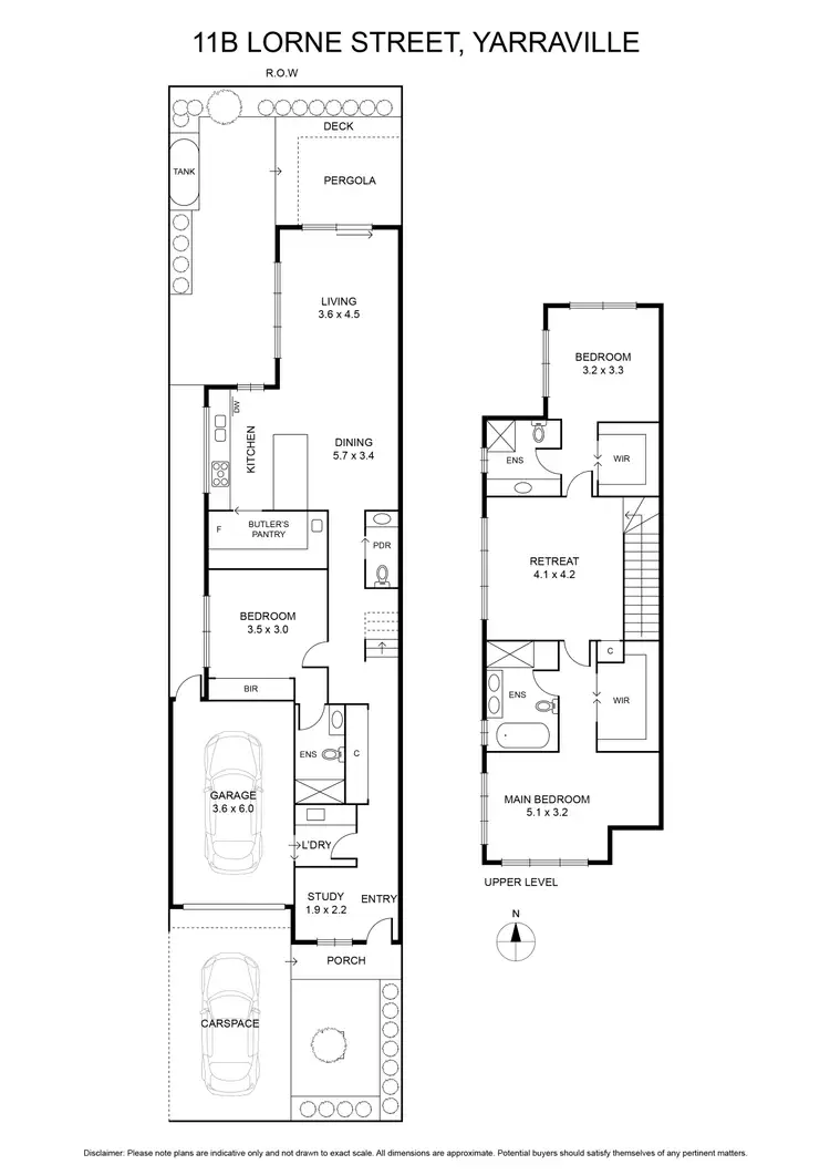 Floorplan of Homely townhouse listing, 11B Lorne Street, Yarraville VIC 3013