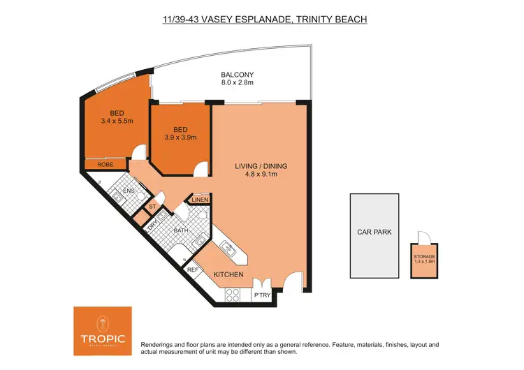 Floorplan of Homely unit listing, 11/39-43 Vasey Esplanade, Trinity Beach QLD 4879
