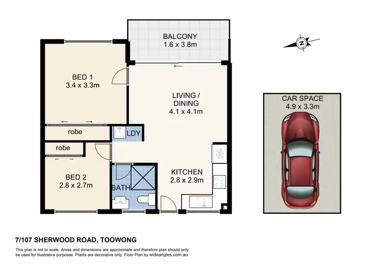 Floorplan of Homely apartment listing, 7/107 Sherwood Road, Toowong QLD 4066