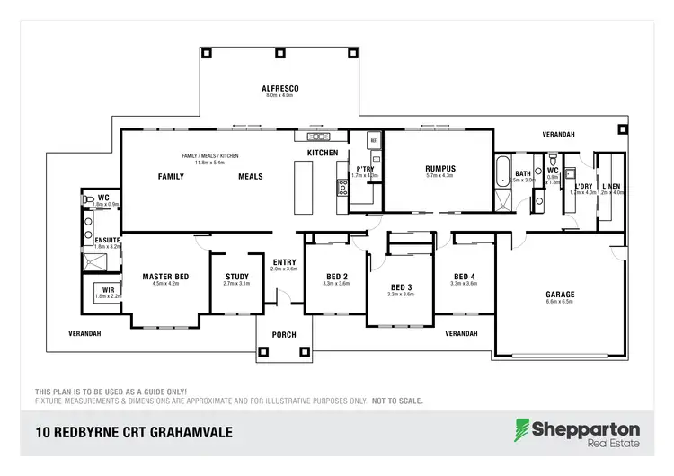 Floorplan of Homely house listing, 10 Redbyrne Court, Grahamvale VIC 3631