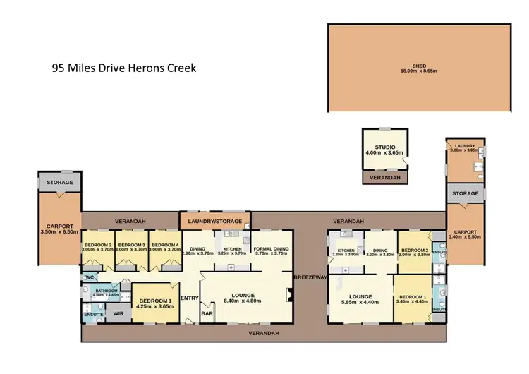 Floorplan of Homely rural property listing, 95 Miles Drive, Herons Creek NSW 2439