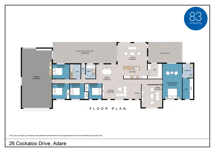 Floorplan of Homely house listing, 26 Cockatoo Drive, Adare QLD 4343