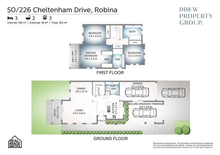 Floorplan of Homely townhouse listing, 50/226 Cheltenham Drive, Robina QLD 4226