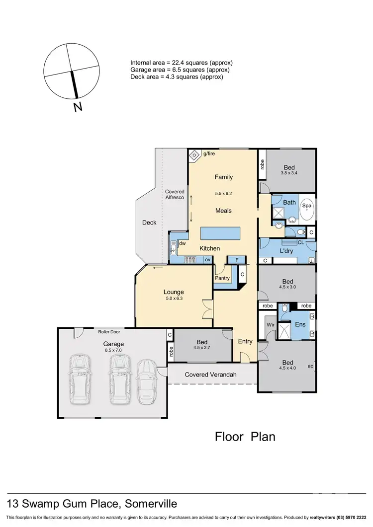 Floorplan of Homely house listing, 13 Swamp Gum Place, Somerville VIC 3912