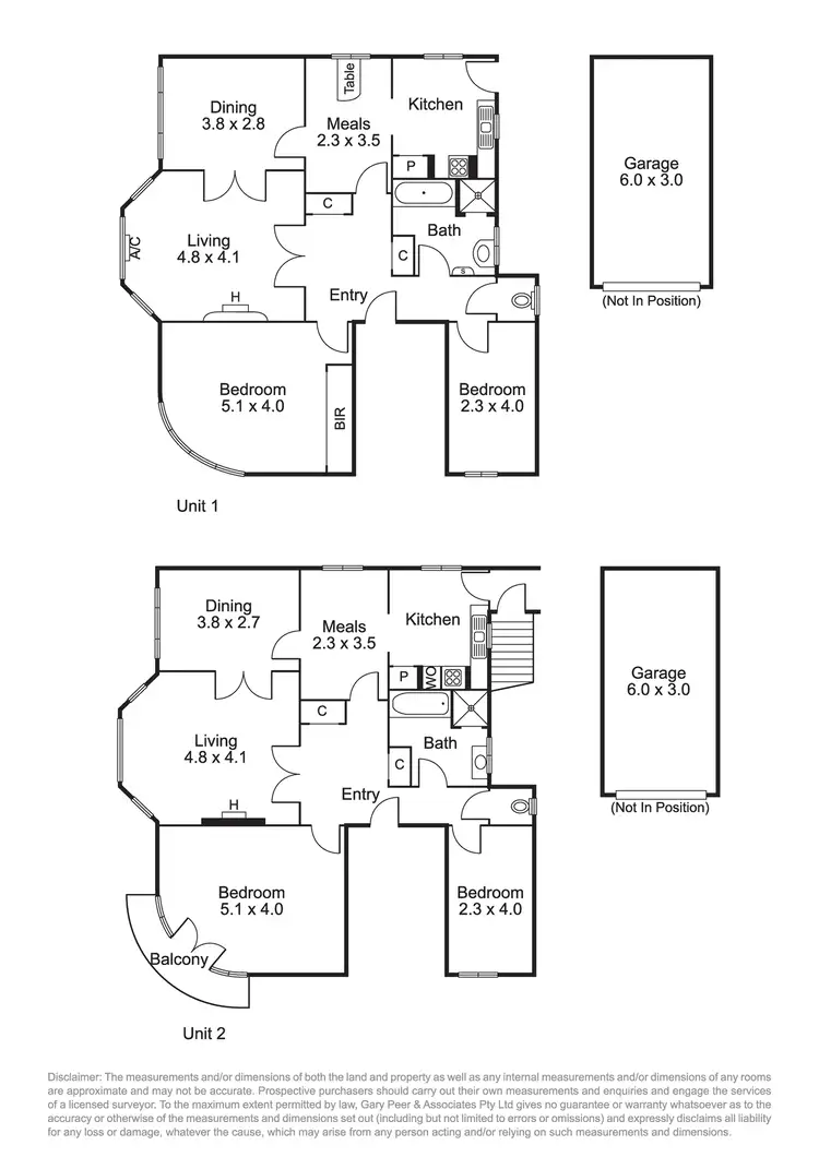 Floorplan of Homely block of units listing, 1 & 2/14 Monkstadt Avenue, Ripponlea VIC 3185