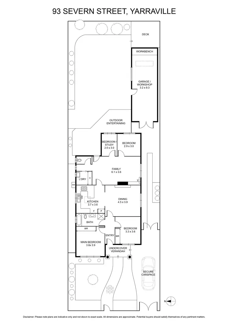 Floorplan of Homely house listing, 93 Severn Street, Yarraville VIC 3013