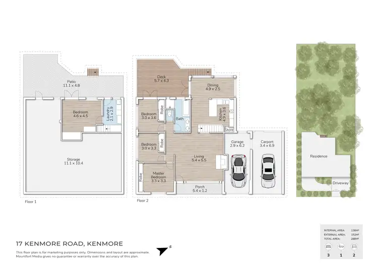 Floorplan of Homely house listing, 17 Kenmore Road, Kenmore QLD 4069