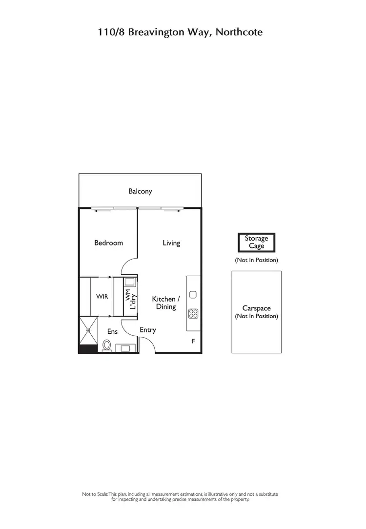 Floorplan of Homely apartment listing, 110/8 Breavington Way, Northcote VIC 3070