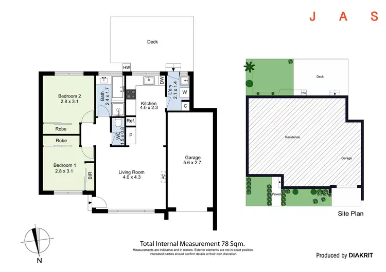 Floorplan of Homely villa listing, 2/27 Vernon Street, South Kingsville VIC 3015