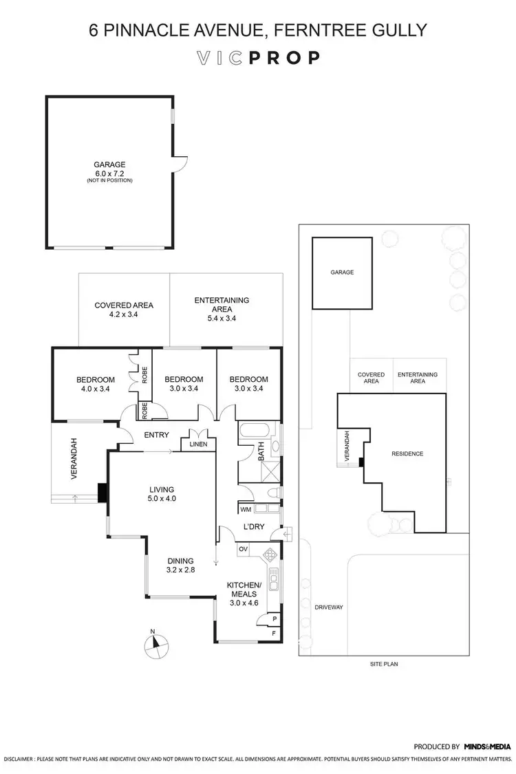 Floorplan of Homely house listing, 6 Pinnacle Avenue, Ferntree Gully VIC 3156