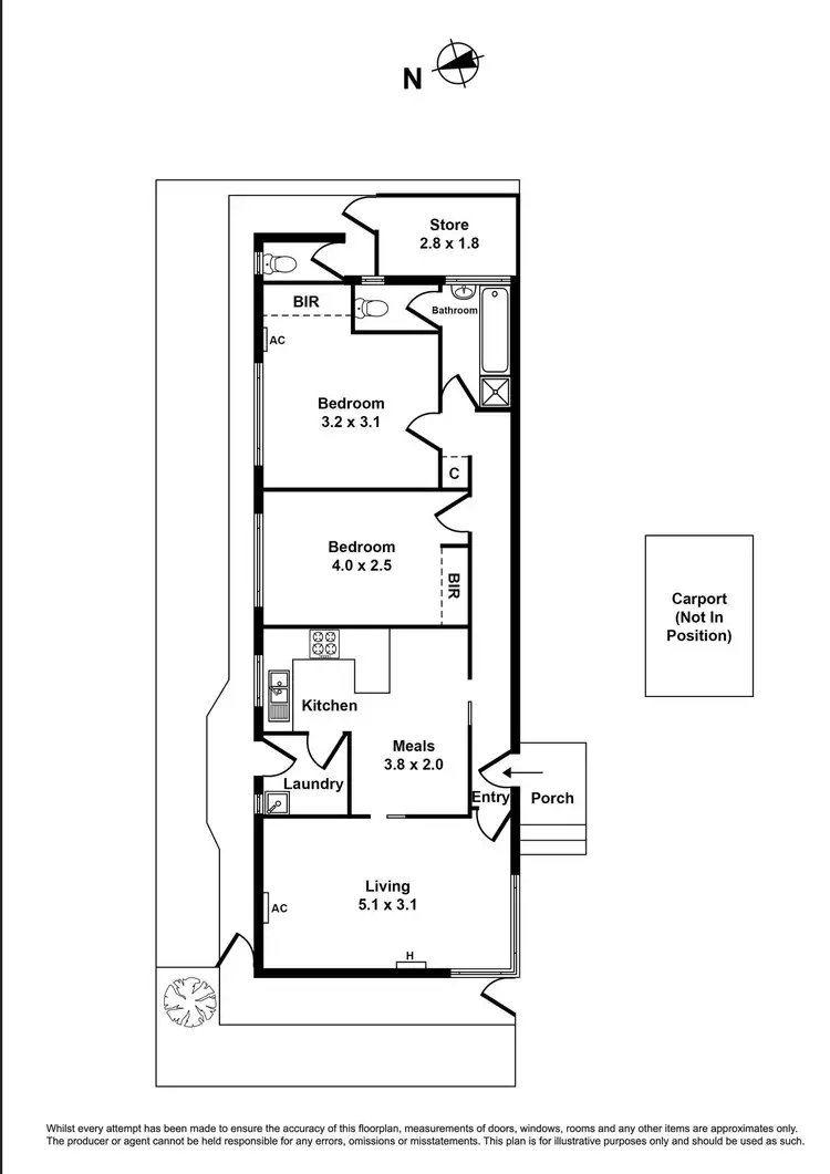 Floorplan of Homely unit listing, 4/698 Barkly Street, West Footscray VIC 3012