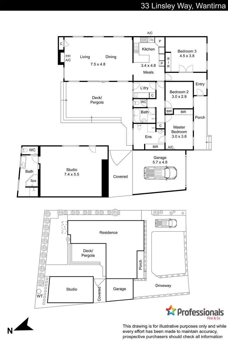 Floorplan of Homely house listing, 33 Linsley Way, Wantirna VIC 3152