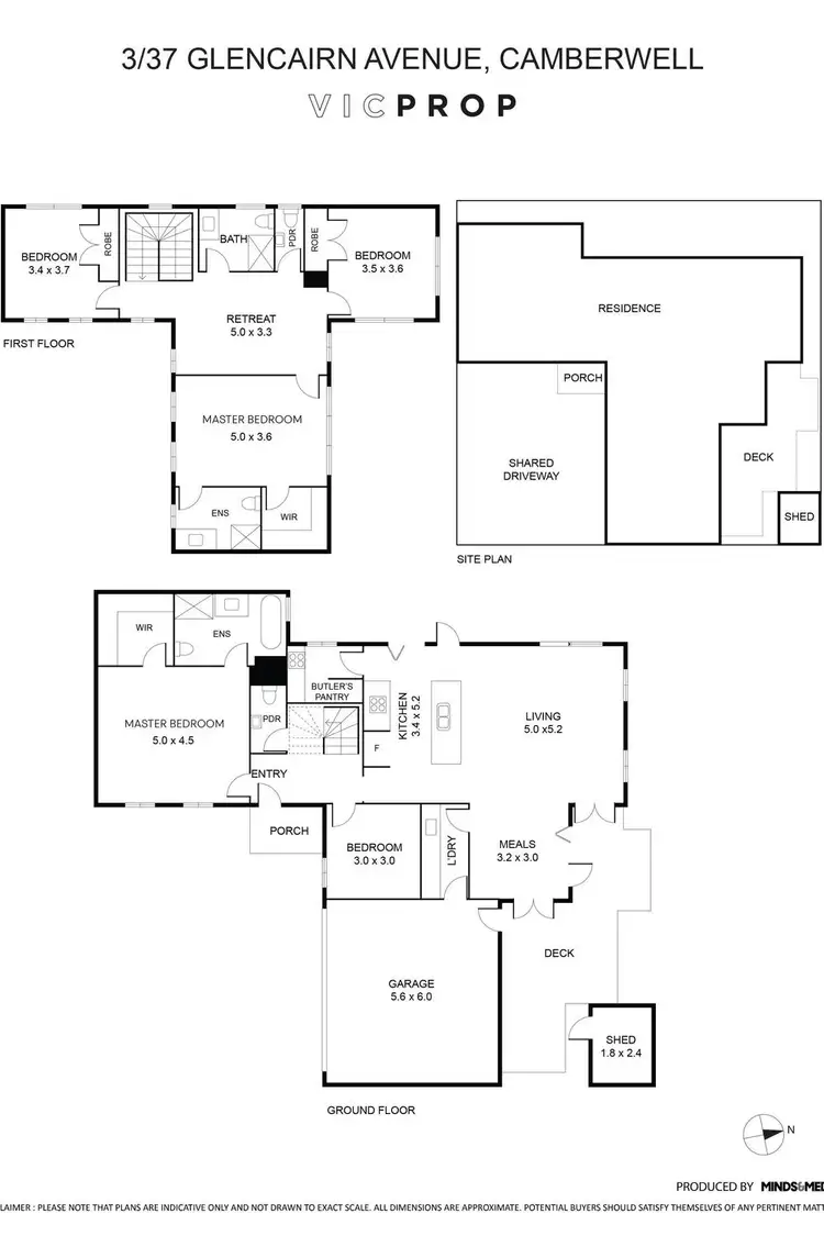 Floorplan of Homely townhouse listing, 3/37 Glencairn Avenue, Camberwell VIC 3124