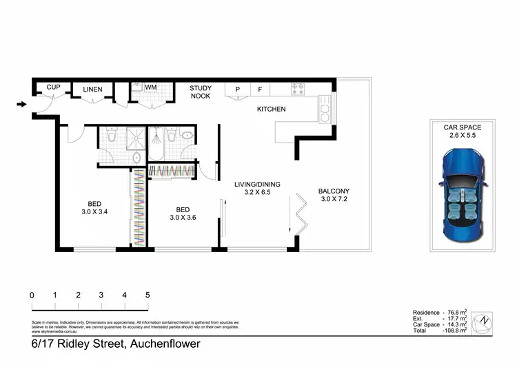 Floorplan of Homely apartment listing, 6/17 Ridley Street, Auchenflower QLD 4066