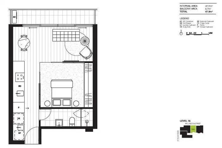 Floorplan of Homely apartment listing, 1502/6 St Kilda Road, St Kilda VIC 3182