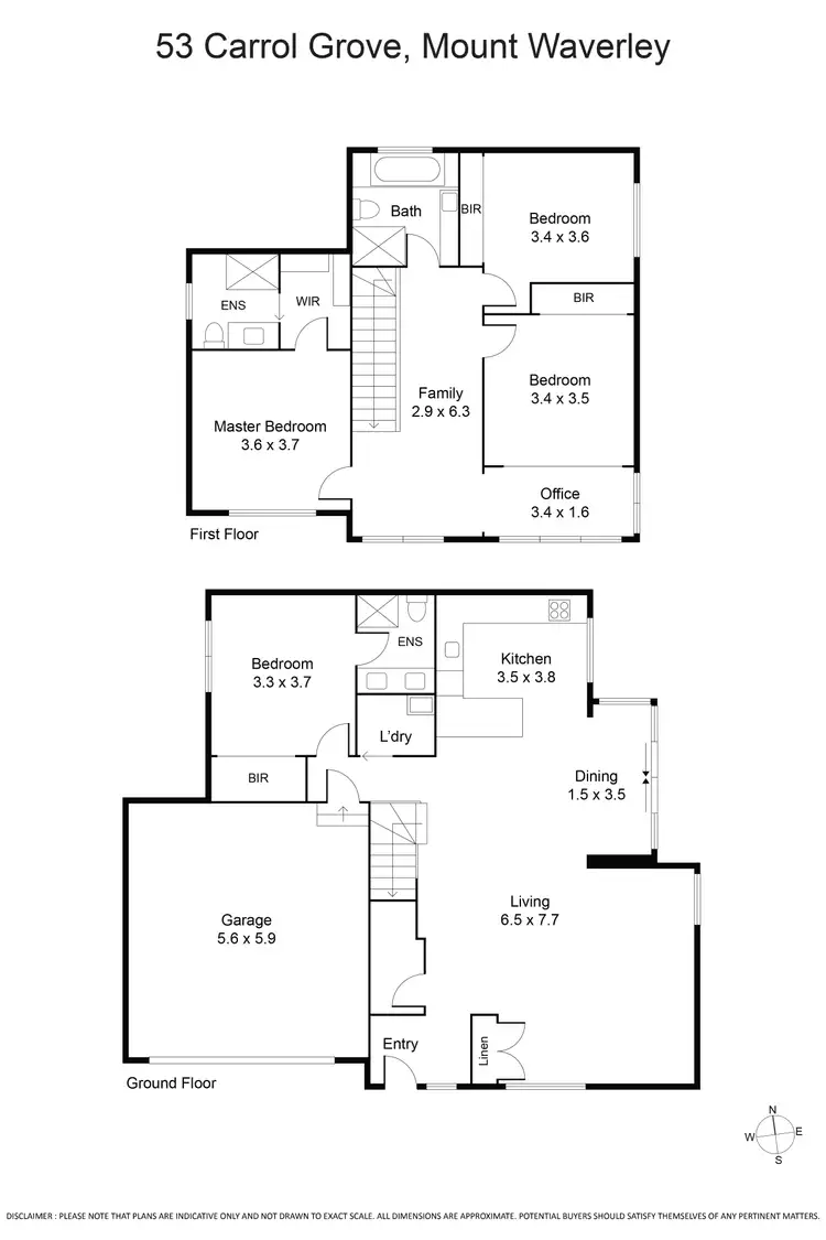 Floorplan of Homely house listing, 53 Carrol Grove, Mount Waverley VIC 3149