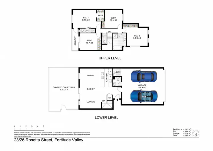 Floorplan of Homely townhouse listing, 23/26 Rosetta Street, Fortitude Valley QLD 4006