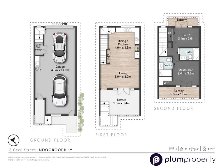Floorplan of Homely townhouse listing, 3 Cecil Street, Indooroopilly QLD 4068