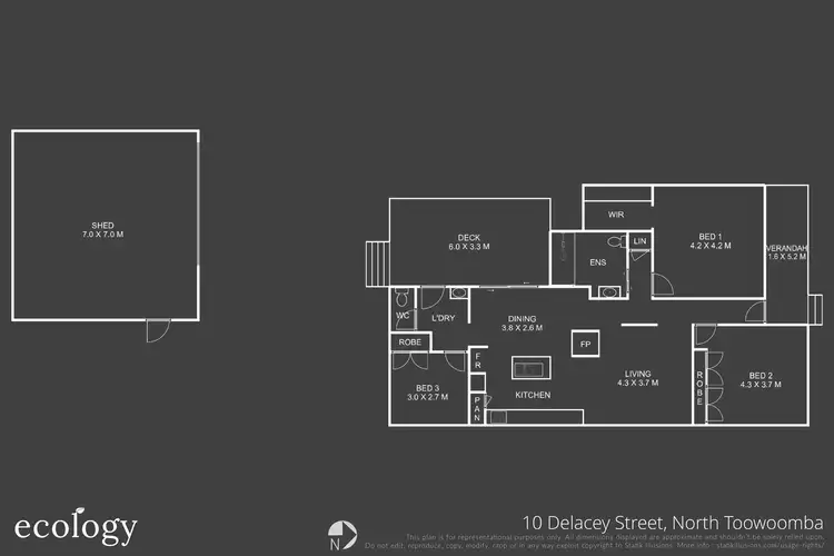 Floorplan of Homely house listing, 10 Delacey Street, North Toowoomba QLD 4350