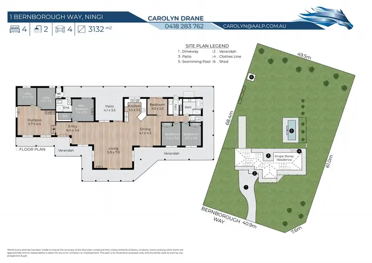 Floorplan of Homely house listing, 1 Bernborough Way, Ningi QLD 4511
